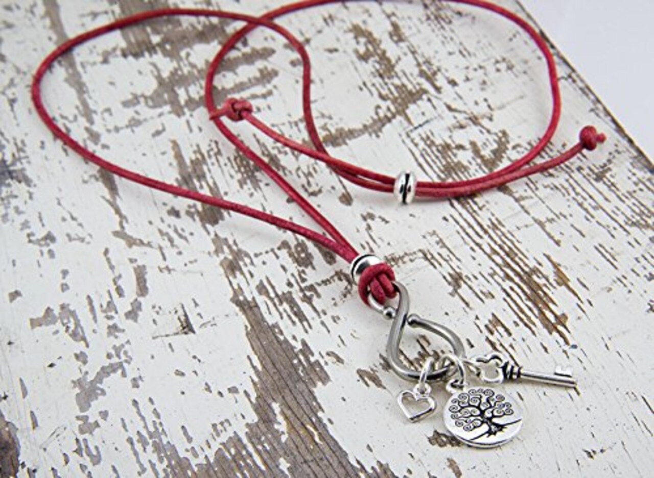 Jewelry Making Necklace Kit (Silver Charm Keeper) - Quick Jewelry Making Kits